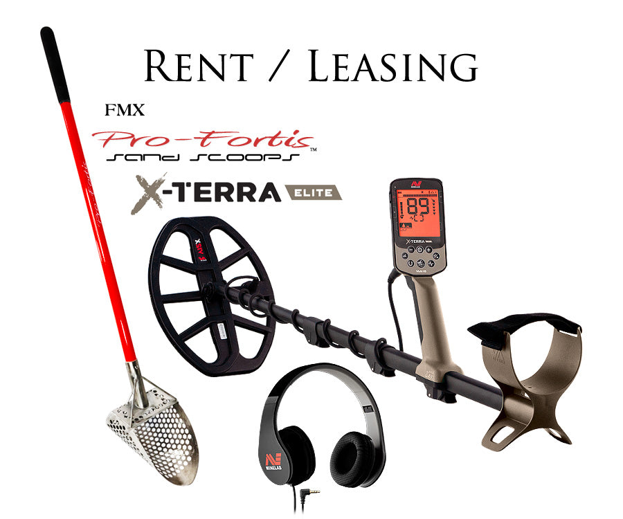 Rent X-Terra Elite Metal Detector and Pro-Fortis FMX Sand Scoop 