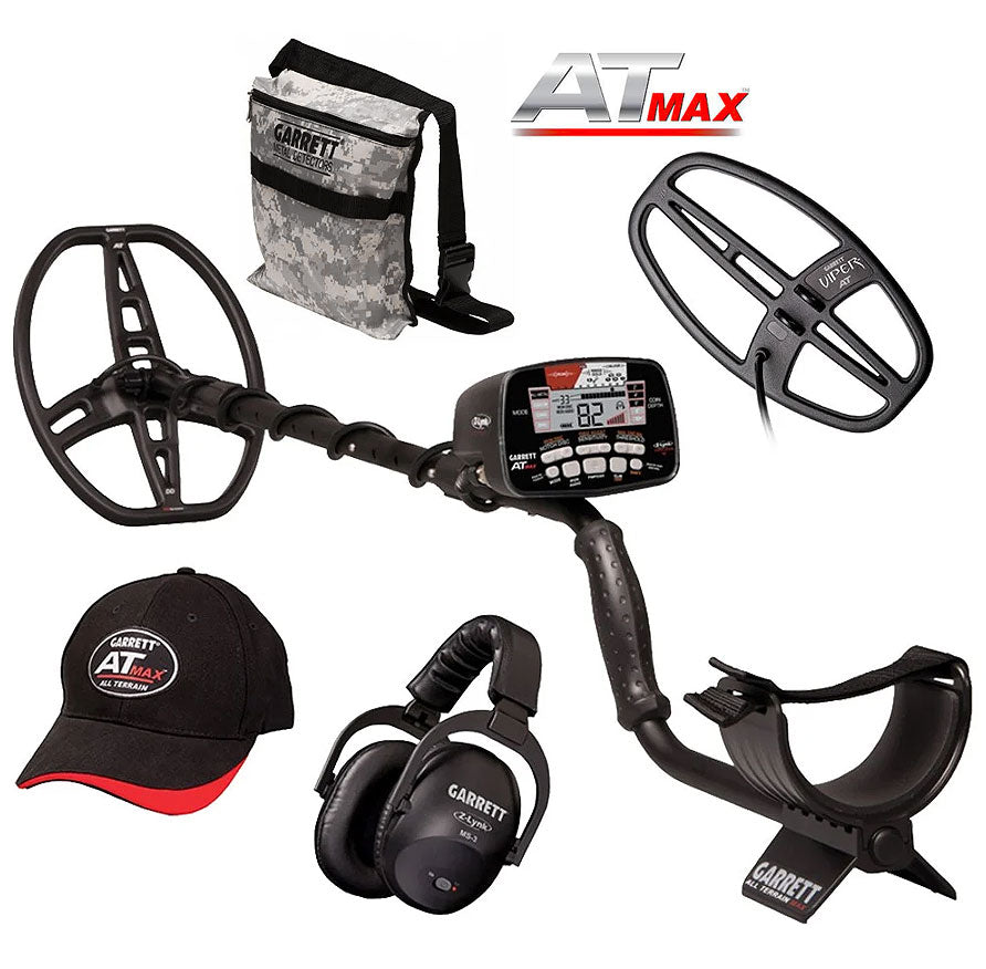 Garrett AT Max Metal Detector Viper Bundle LMS Metal Detecting