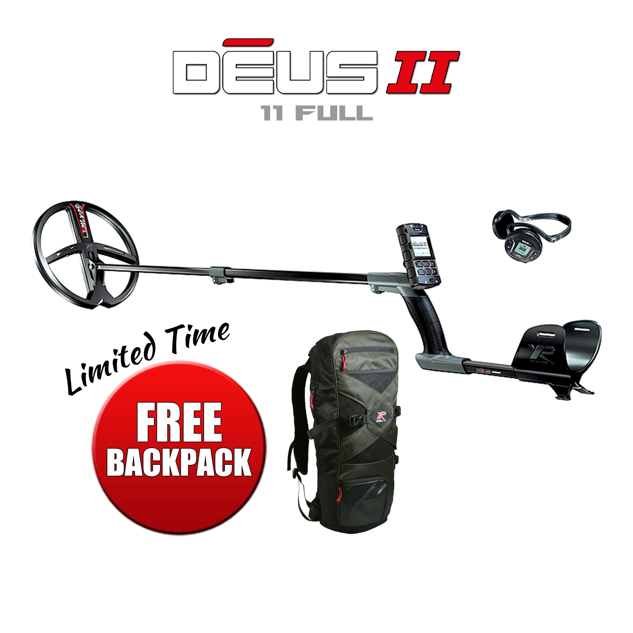 XP Deus II Metal Detector with 11" Search Coil (Full Package) | LMS Metal Detecting