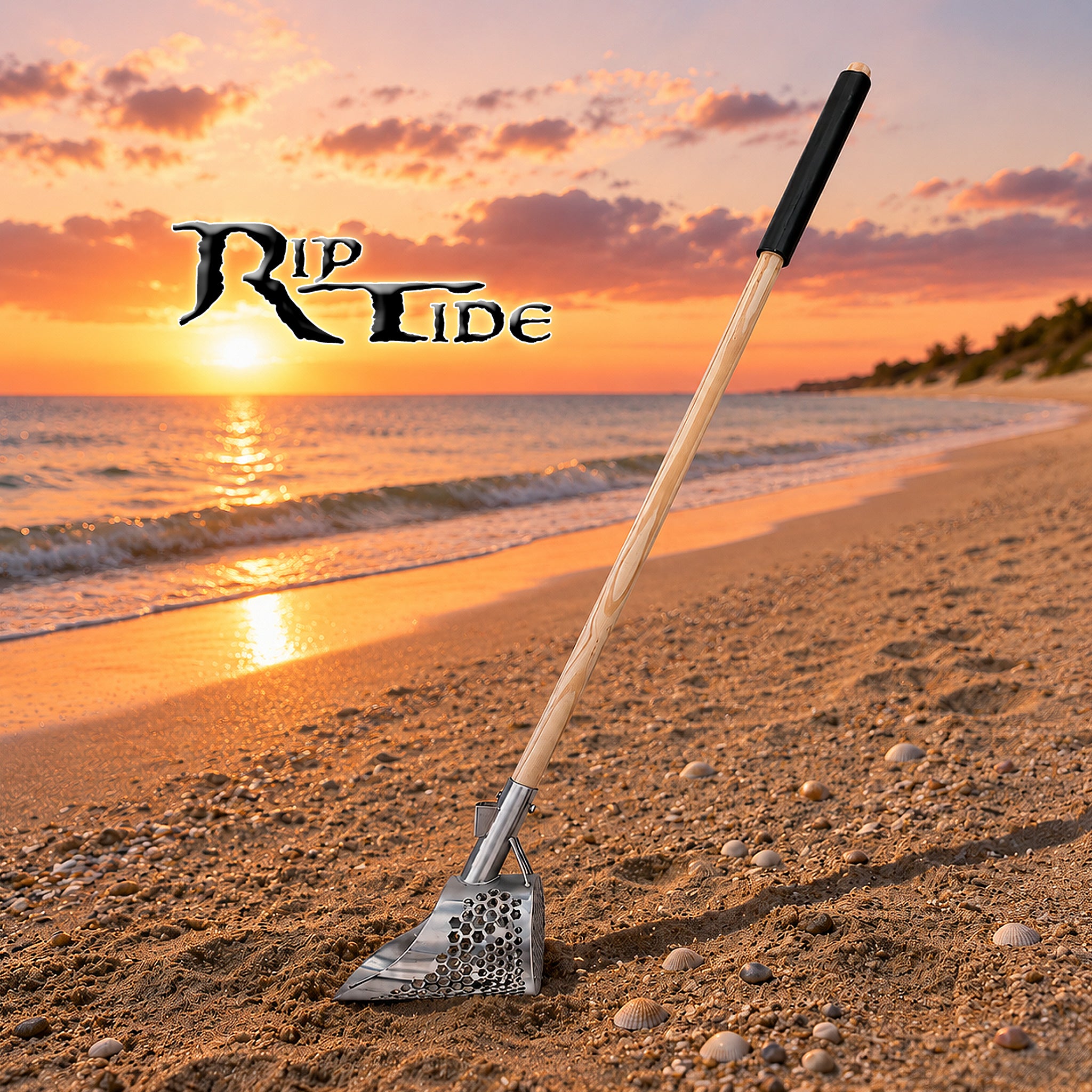 ASC | The Rip Tide Stainless Steel 46 Inch Sand Scoop | LMS Metal Detecting