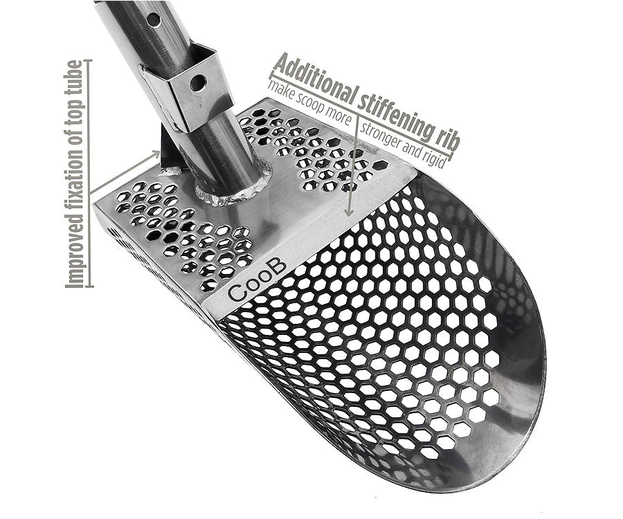 CooB | Krepish Stainless Steel Beach Sand Scoop | LMS Metal Detecting