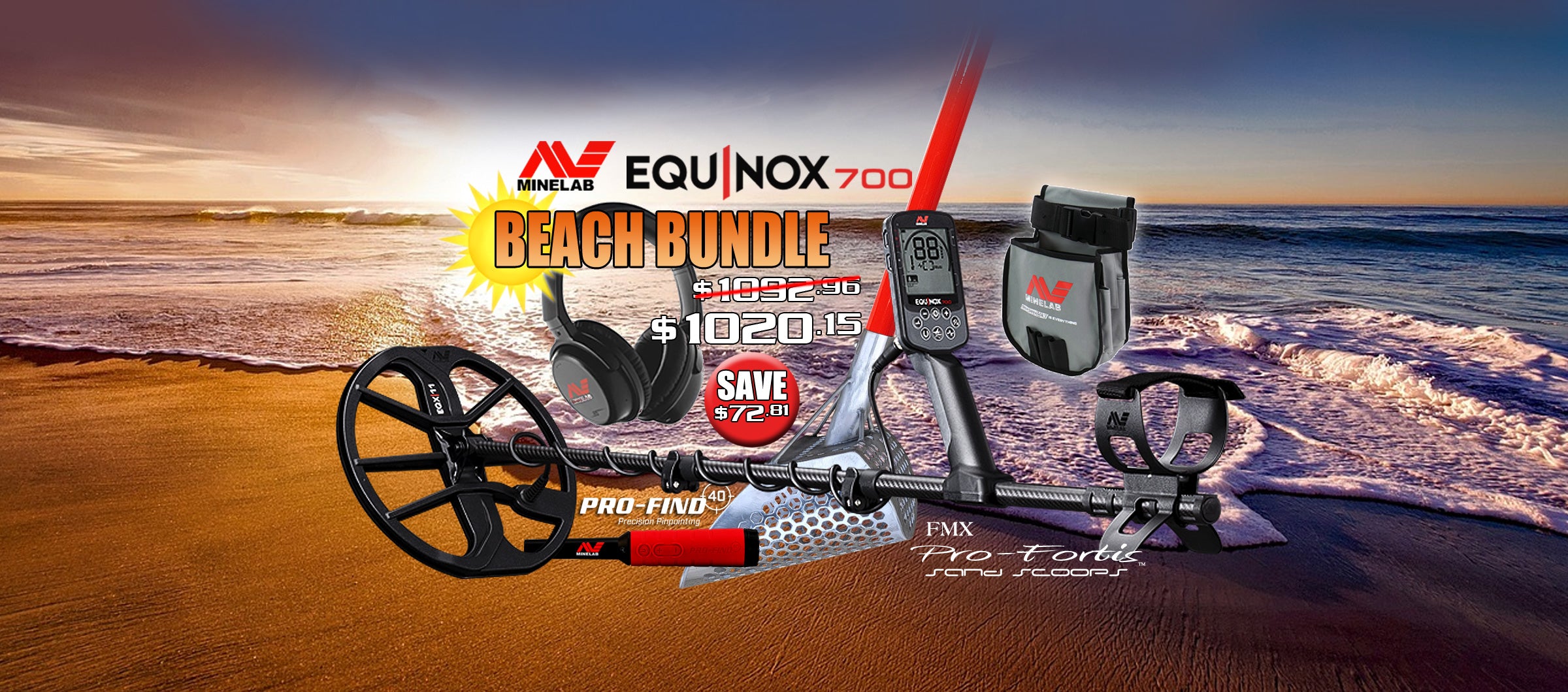 Minelab Equinox 700 Beach Bundle | LMS Metal Detecting