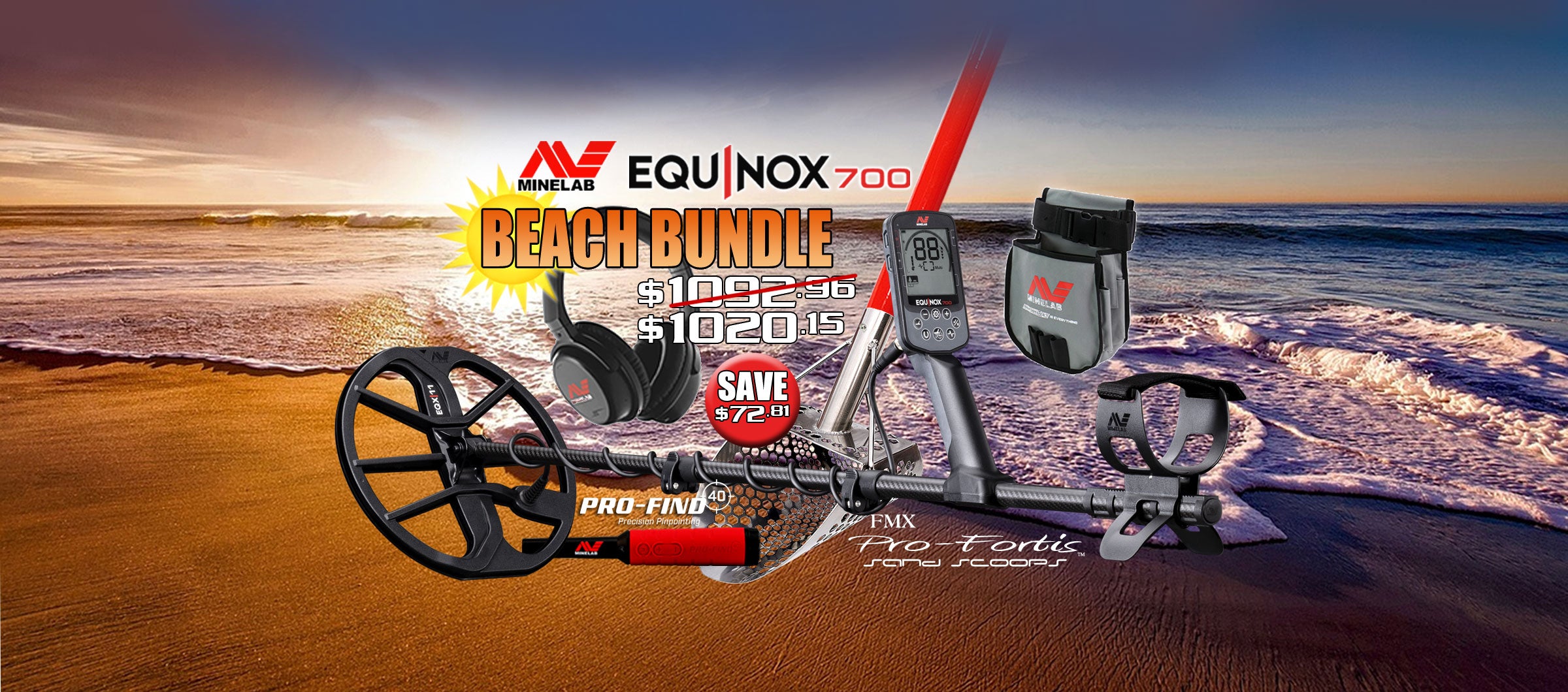 Minelab Equinox 700 Beach Bundle | LMS Metal Detecting