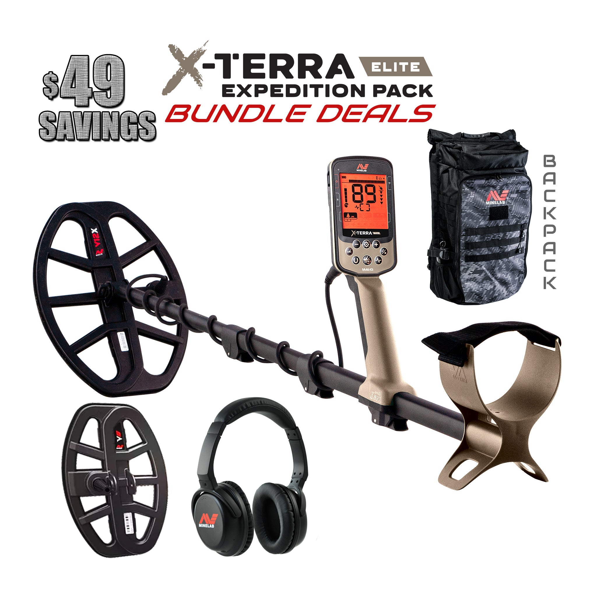 Minelab |  X-Terra Elite Expedition Pack Metal Detector | LMS Metal Detecting
