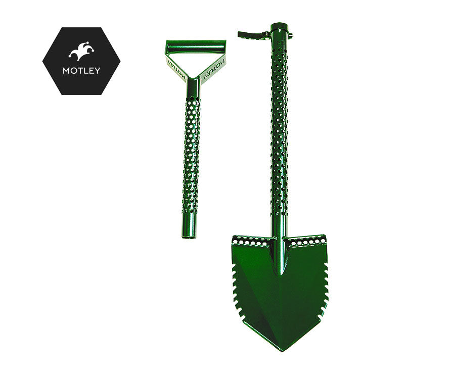 Motley Forest Shovel Double Serrated (Green) | LMS Metal Detecting