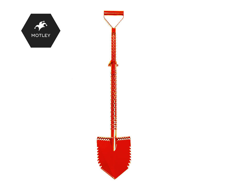 Motley Forest Shovel Double Serrated (Red) | LMS Metal Detecting
