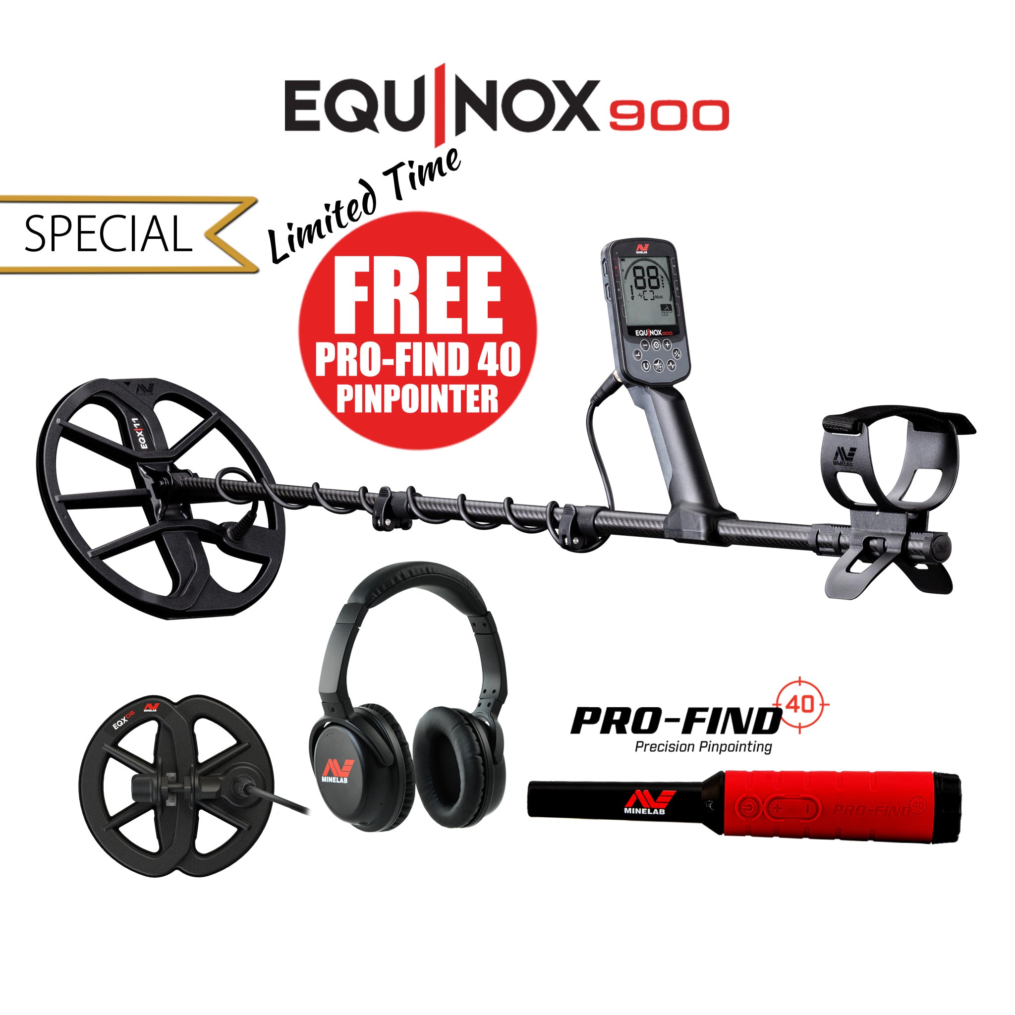 Minelab |  Equinox 900 Metal Detector | LMS Metal Detecting