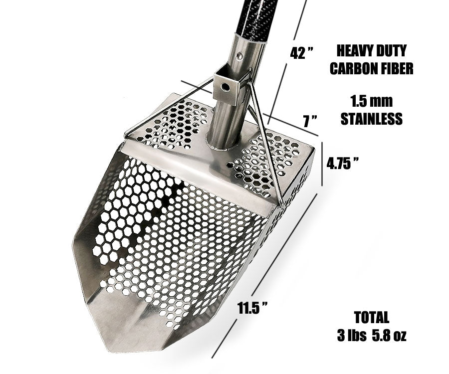 Pro-Fortis MDLX Sand Scoop | Black Carbon Fiber | LMS Metal Detecting