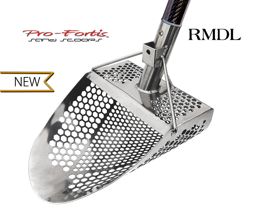 Pro-Fortis Stainless Steel RMDL Sand Scoop with Black Carbon Fiber Handle