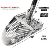 Pro-Fortis Stainless Steel RMDL Sand Scoop with Black Carbon Fiber Handle