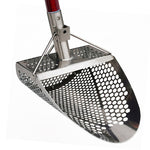 Pro-Fortis Stainless Steel RMDL Sand Scoop with Deep Red Carbon Fiber Handle