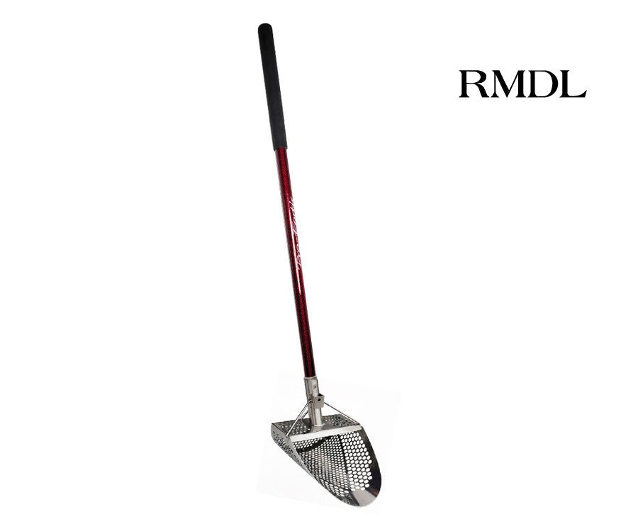 Pro-Fortis Stainless Steel RMDL Sand Scoop with Deep Red Carbon Fiber Handle