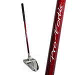 Pro-Fortis Stainless Steel RMDL Sand Scoop with Deep Red Carbon Fiber Handle