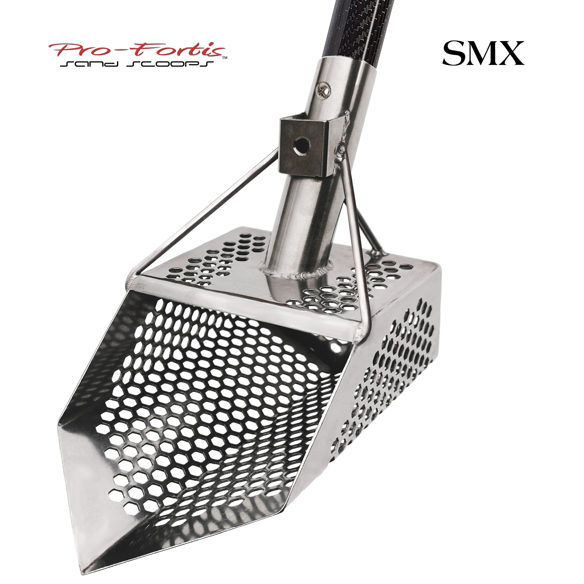 Pro-Fortis SMX Sand Scoop | Black Carbon Fiber Handle | LMS Metal Detecting
