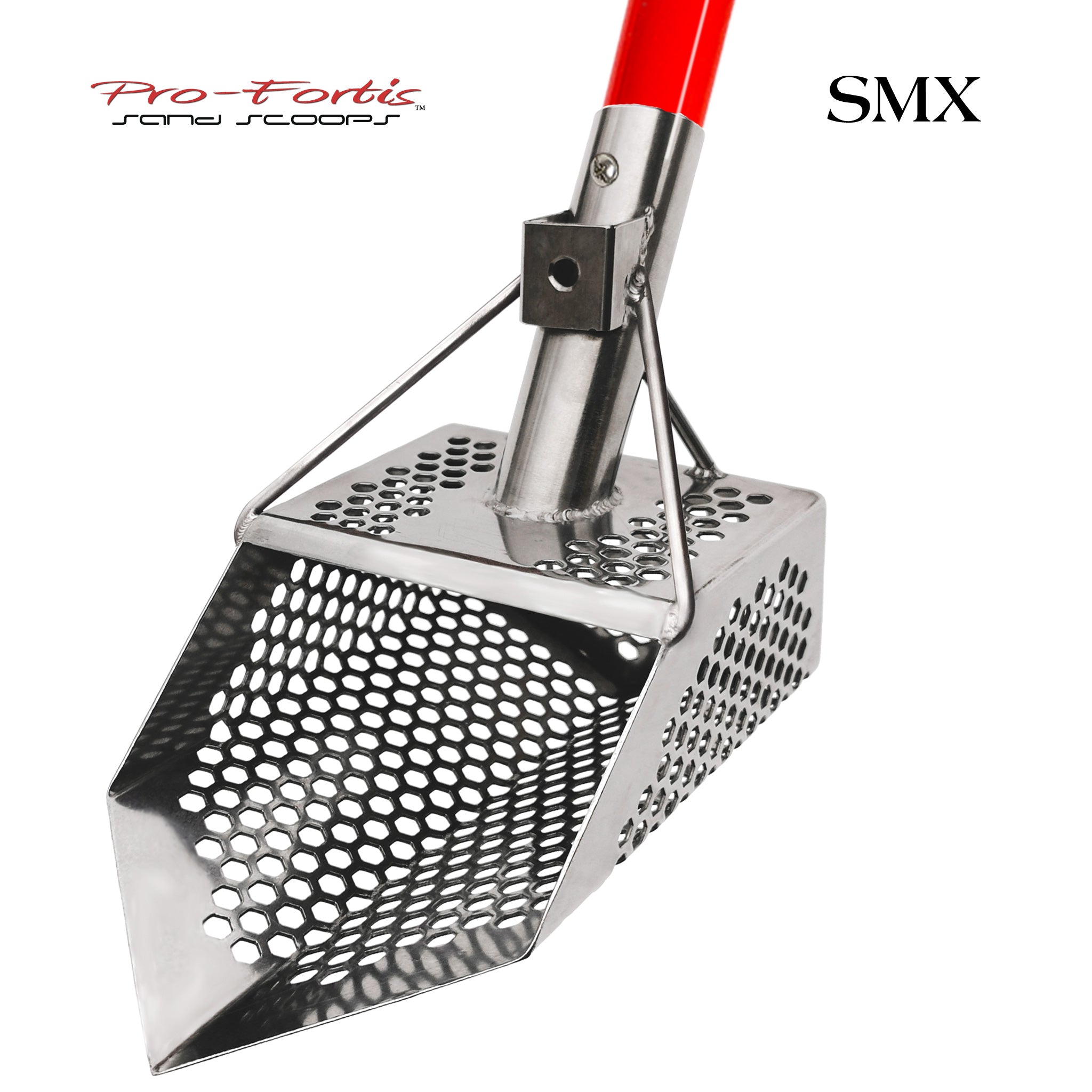 Pro-Fortis SMX Sand Scoop | Red Fiberglass Handle | LMS Metal Detecting