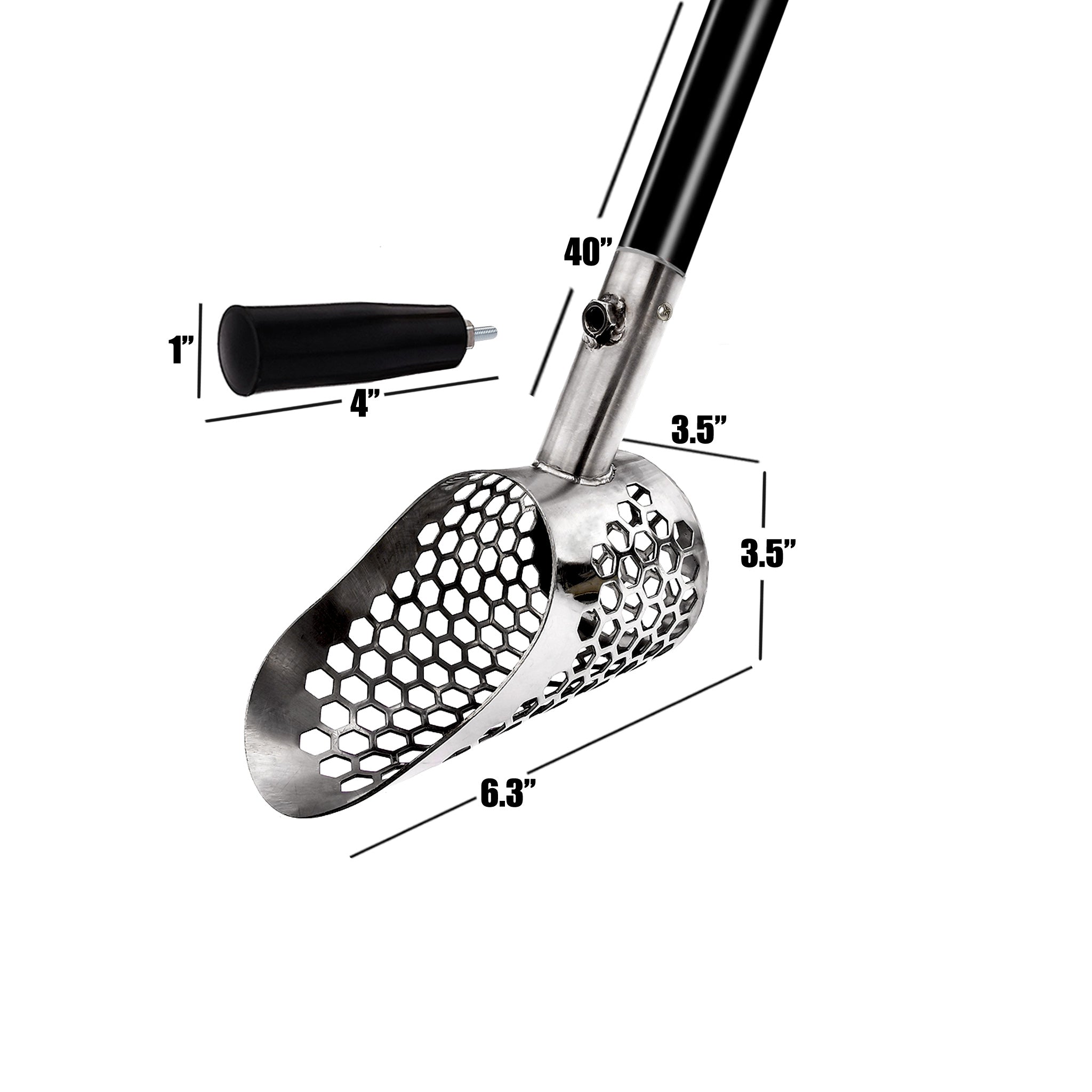 Pro-Fortis | MX Sand Flea Scoop Black Fiberglass Handle | LMS Metal Detecting