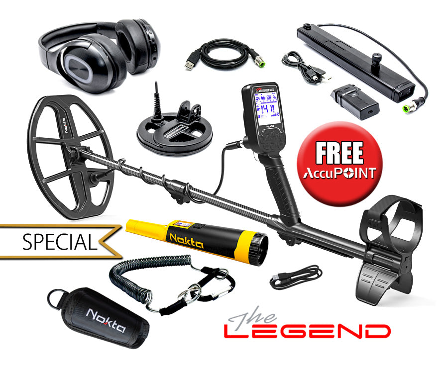 Nokta | The Legend Metal Detector Pro Pack with LG30 12" X 9" Coil | LMS Metal Detecting