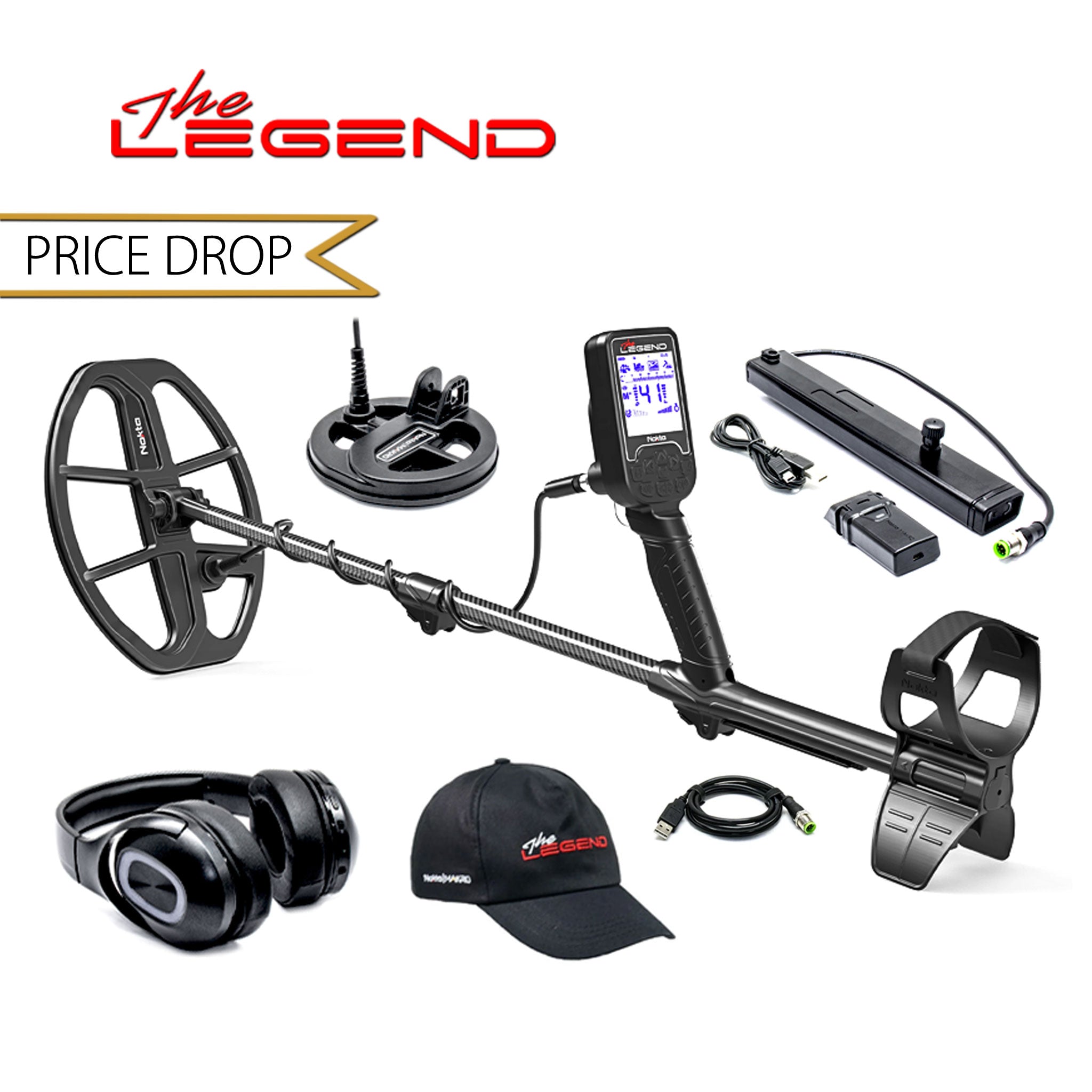 Nokta | The Legend Metal Detector Pro Pack with LG30 12" X 9" Coil | LMS Metal Detecting