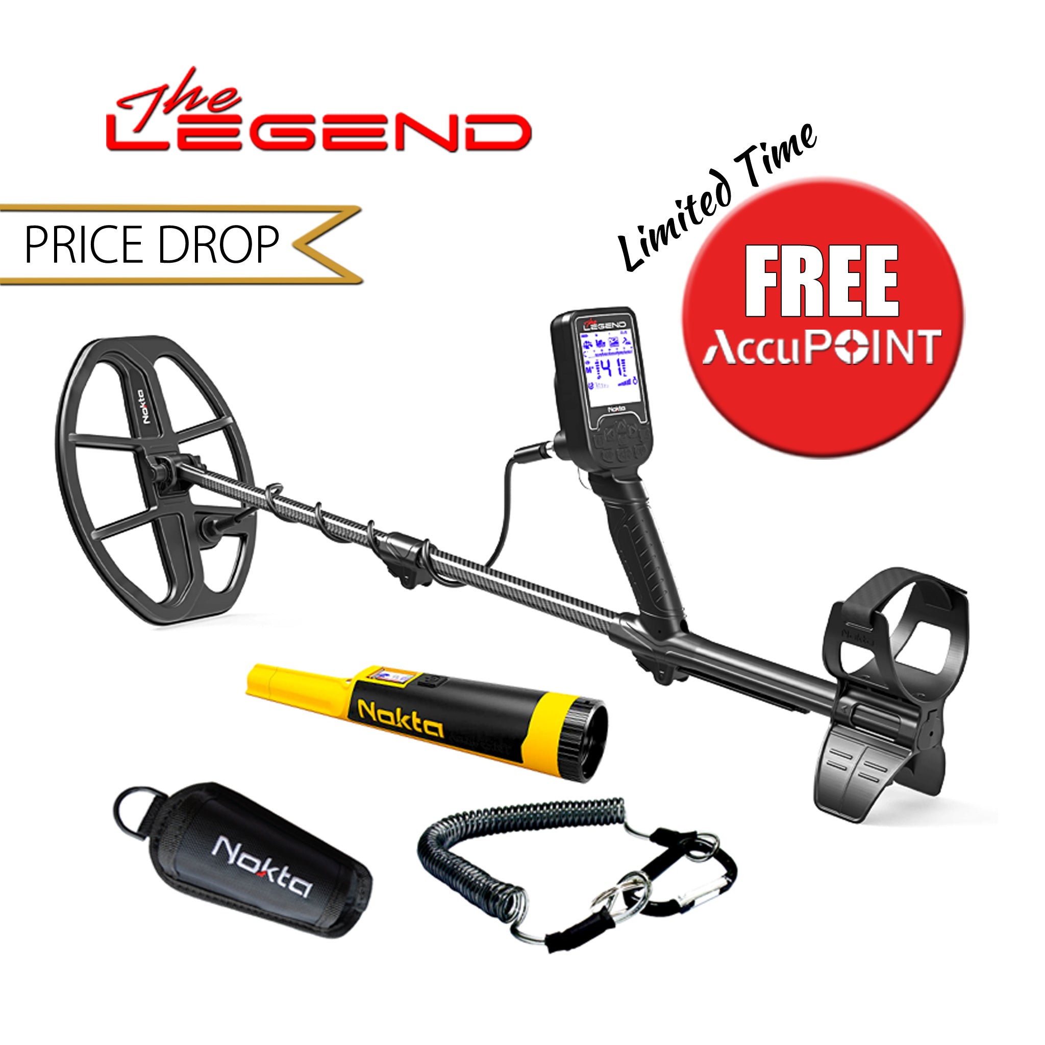 Nokta | The Legend Metal Detector with LG30 12" X 9" Coil | LMS Metal Detecting