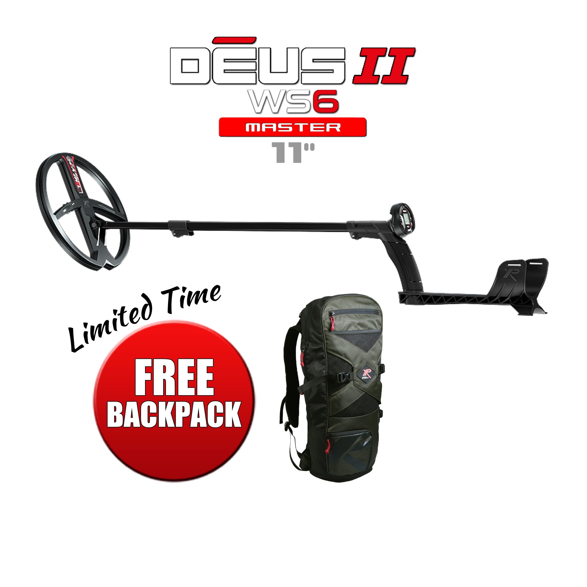 XP Deus II Metal Detector with 11" Search Coil (WS6 Master) | LMS Metal Detecting
