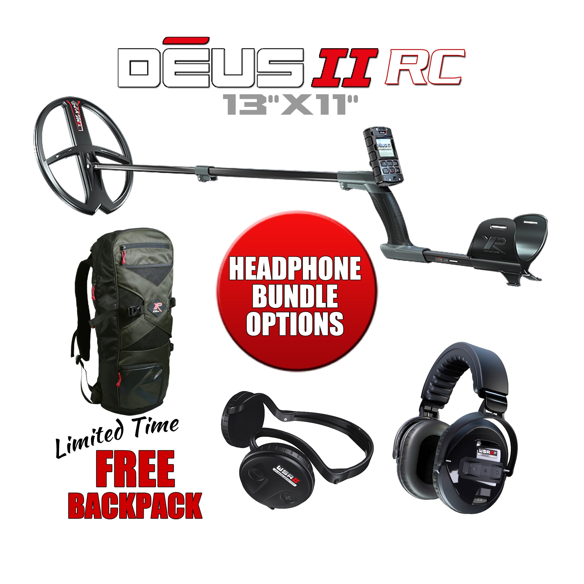 XP Deus II Metal Detector with 13" X 11" Search Coil (Full Package) | LMS Metal Detecting