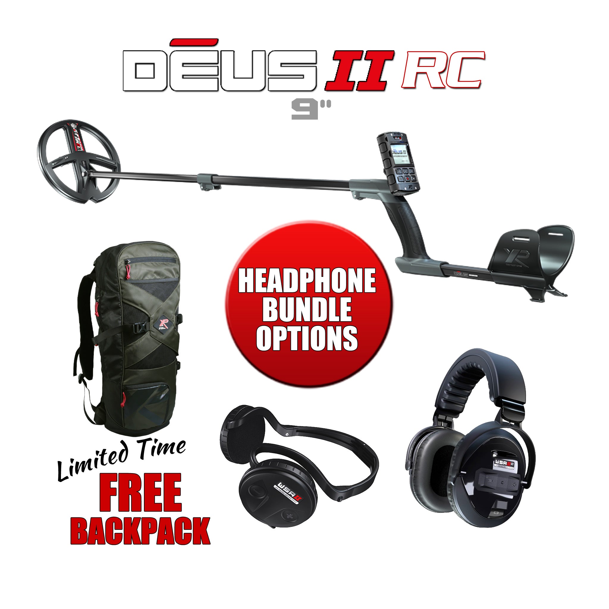XP Deus II Metal Detector with 9" Search Coil RC Package | LMS Metal Detecting
