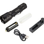 Rechargeable LED Flashlight for Night Hunting (Multi Color) | LMS Metal Detecting