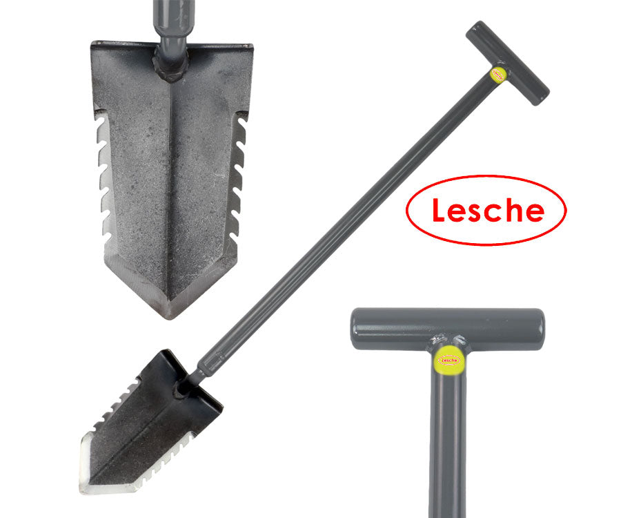 Lesche T- Handle 31" Heavy Duty Metal Detector Shovel Double Serrated (DD) Blade