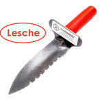 Lesche Digging Tool & Sod Cutter Serrated on Left Side with Sheath