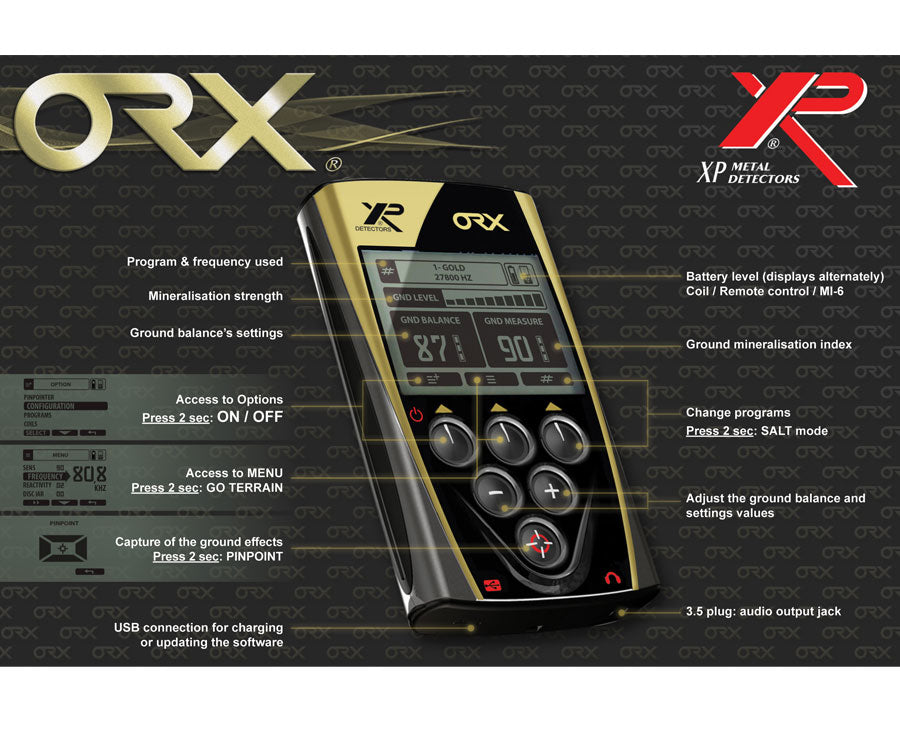 XP ORX Metal Detector with HF 9.5″ Elliptical DD Waterproof Coil | LMS Metal Detecting