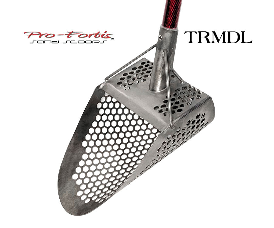 Pro-Fortis Titanium TRMDL Sand Scoop with Deep Red Carbon Fiber Handle