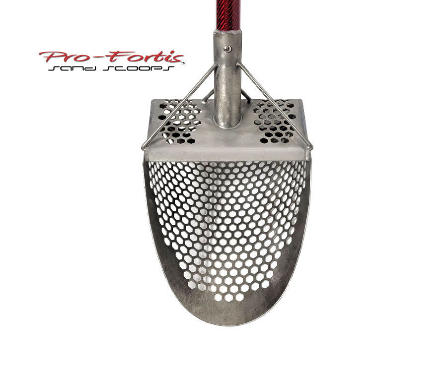 Pro-Fortis Titanium TRMDL Sand Scoop with Deep Red Carbon Fiber Handle