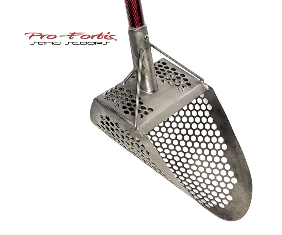 Pro-Fortis Titanium TRMDL Sand Scoop with Deep Red Carbon Fiber Handle