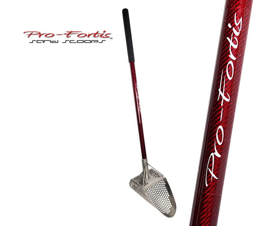 Pro-Fortis Titanium TRMDL Sand Scoop with Deep Red Carbon Fiber Handle