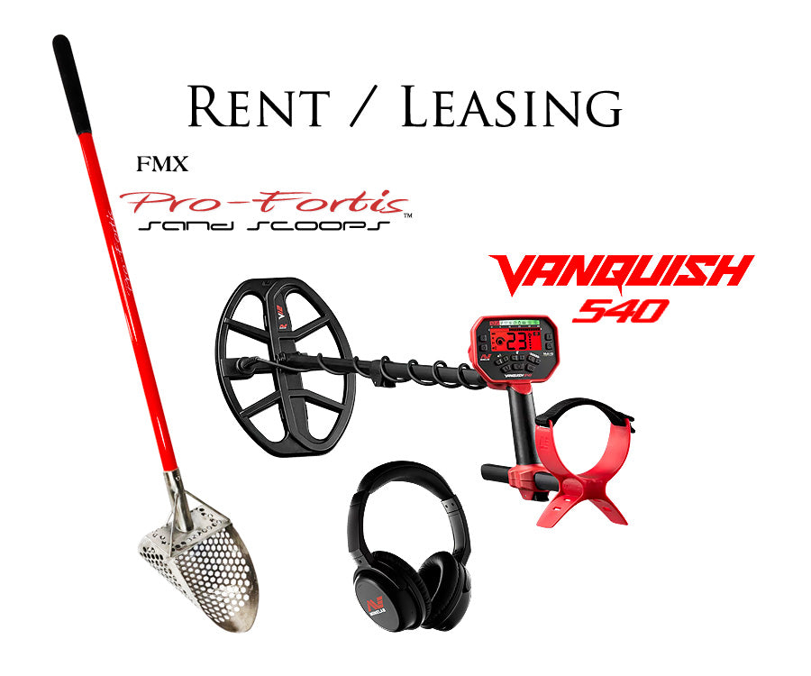 Rent Vanquish 540 Metal Detector and Pro-Fortis FMX Sand Scoop | LMS Metal Detecting